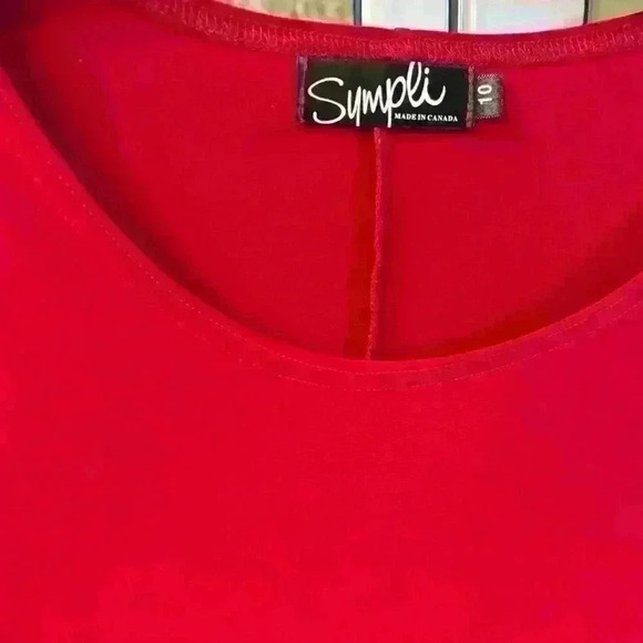 Sympli red high/low top. Size 10. Worn once. - Picture 2 of 3